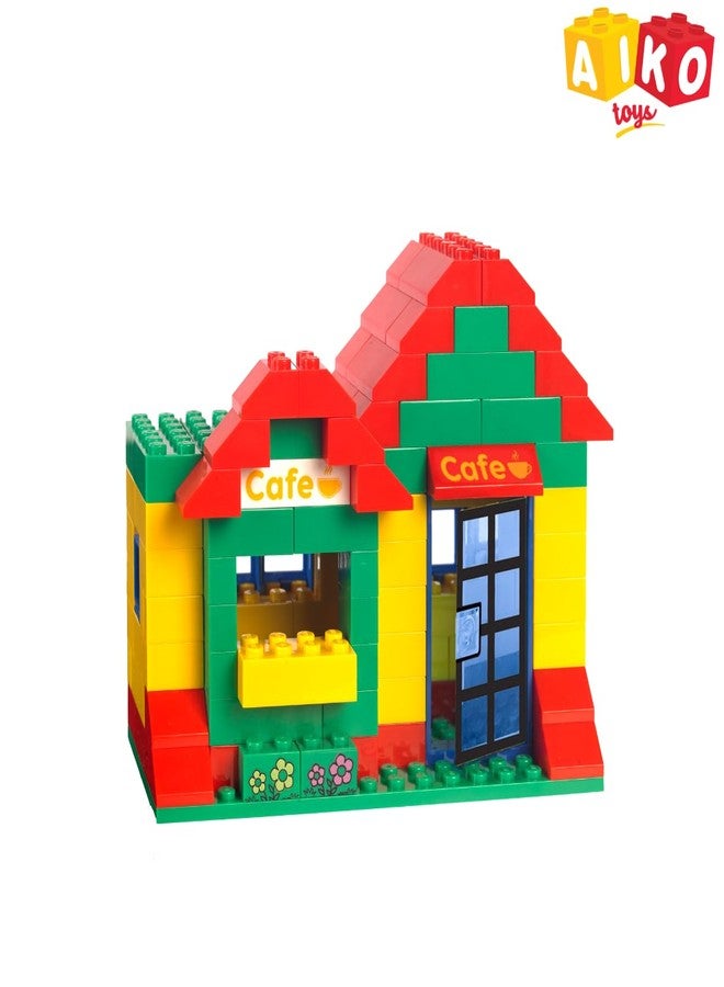 AIKO Town Store Set No.4 | 164 Pcs ABS Plastic Building Blocks| Multi-Colour Construction Toy for Kids | Learning & Educational Blocks with Idea Booklet | Best Gift for Boys & Girls 4+ - Image 3